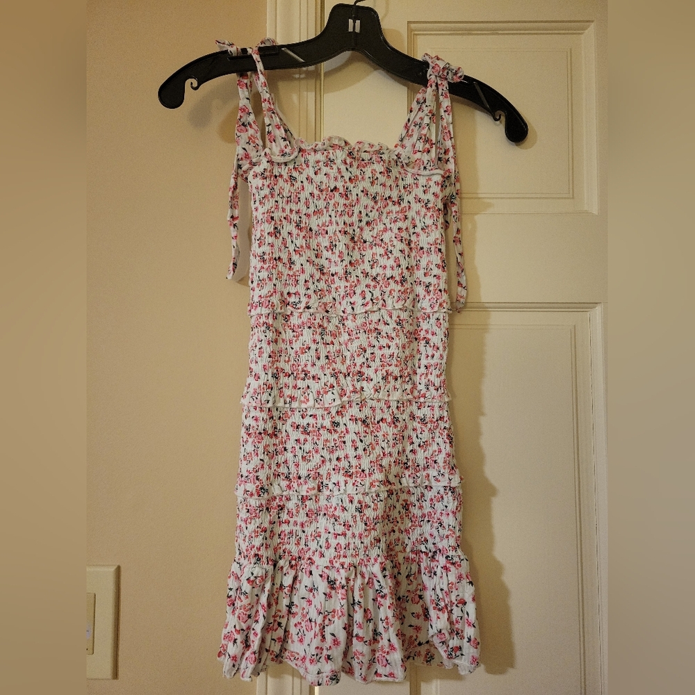 Like New Katie J NYC Girl’s Floral Pink and Green  Dress Size Medium